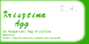 krisztina agg business card